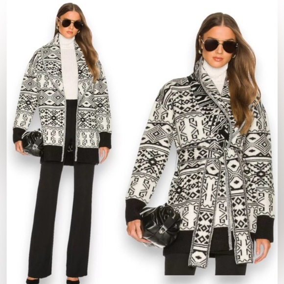 Veronica Beard Carrington jacquard-knit cardigan coat - Picture 2 of 8